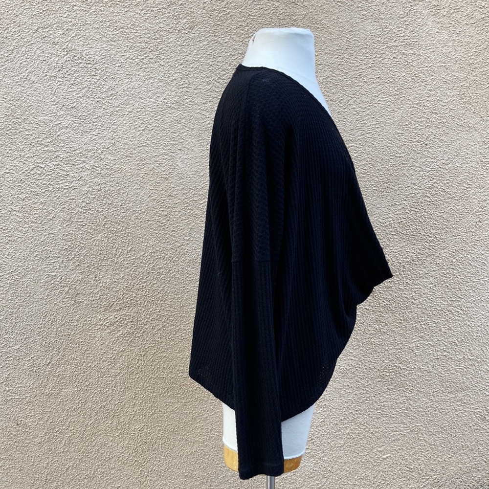 EUC Anthropologie Lazy Sundays Waffle Thermal Twist Wrap Long Sleeve Henley - Picture 3 of 7